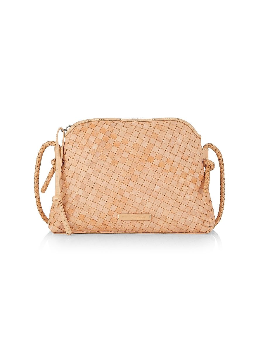 Women's Mallory Woven Leather Crossbody Bag - Desert Sand