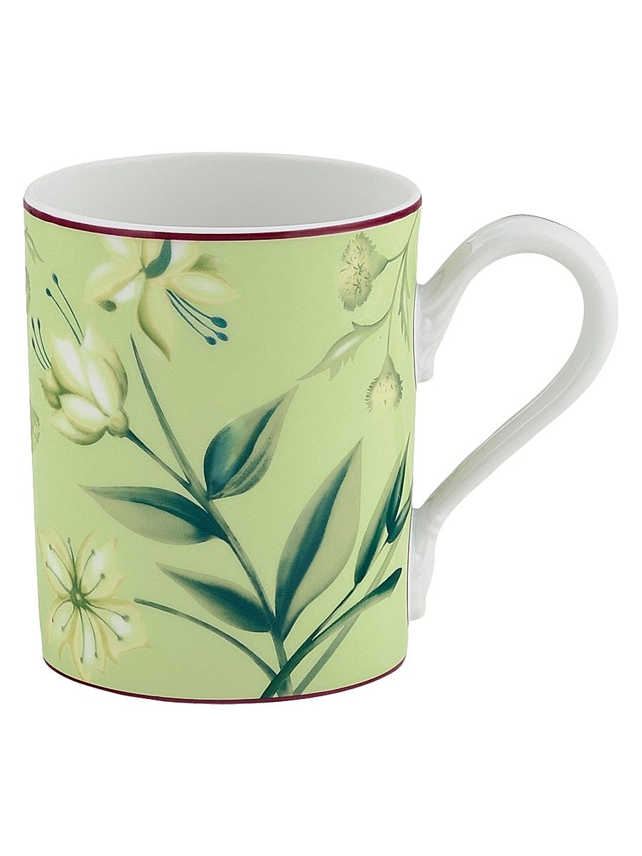 Florenza Porcelain Mug - Green Clear