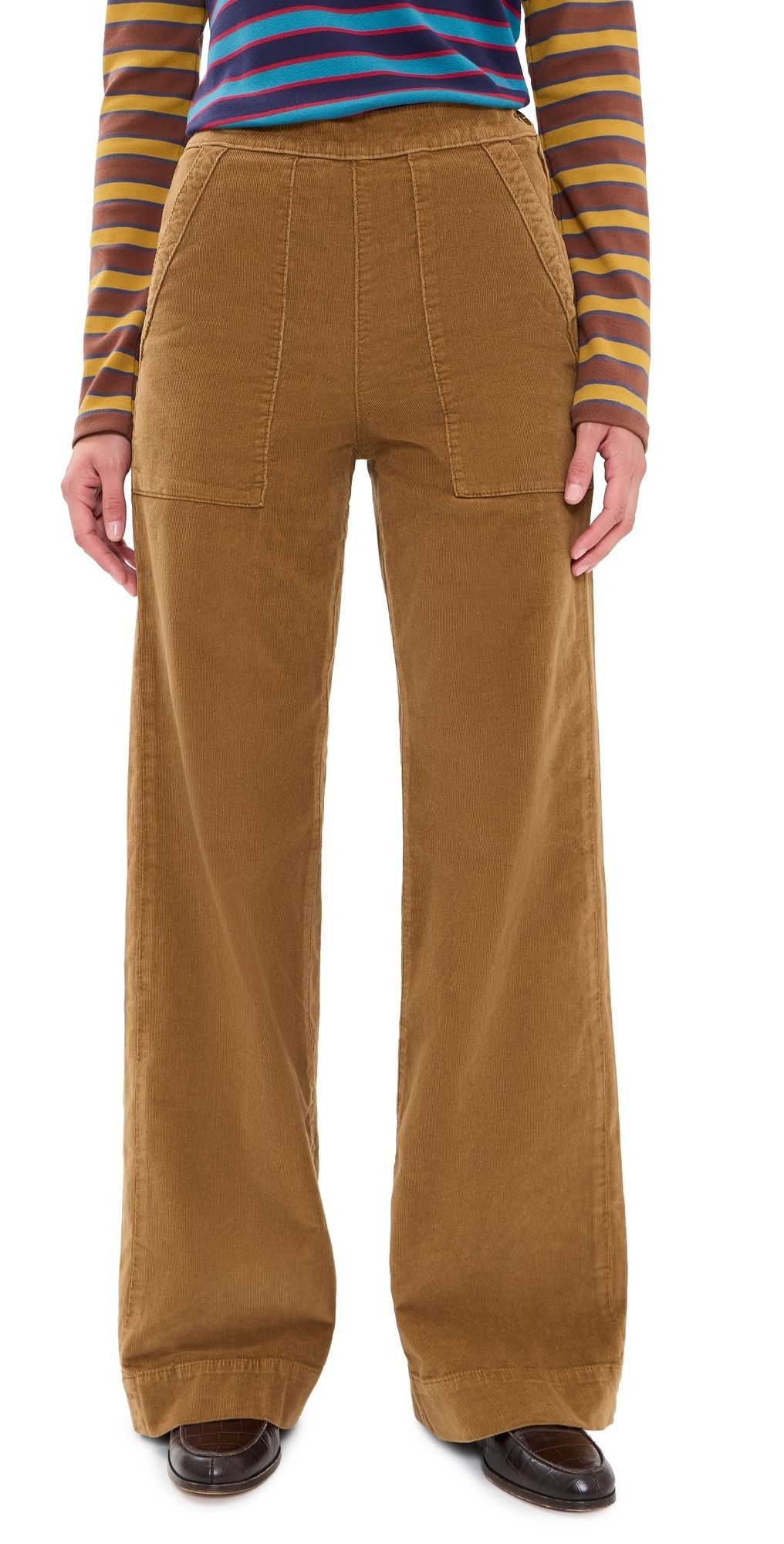 Joe's Jeans The Corduroy Side Zip Wide Leg Pants Bronze Brown 29