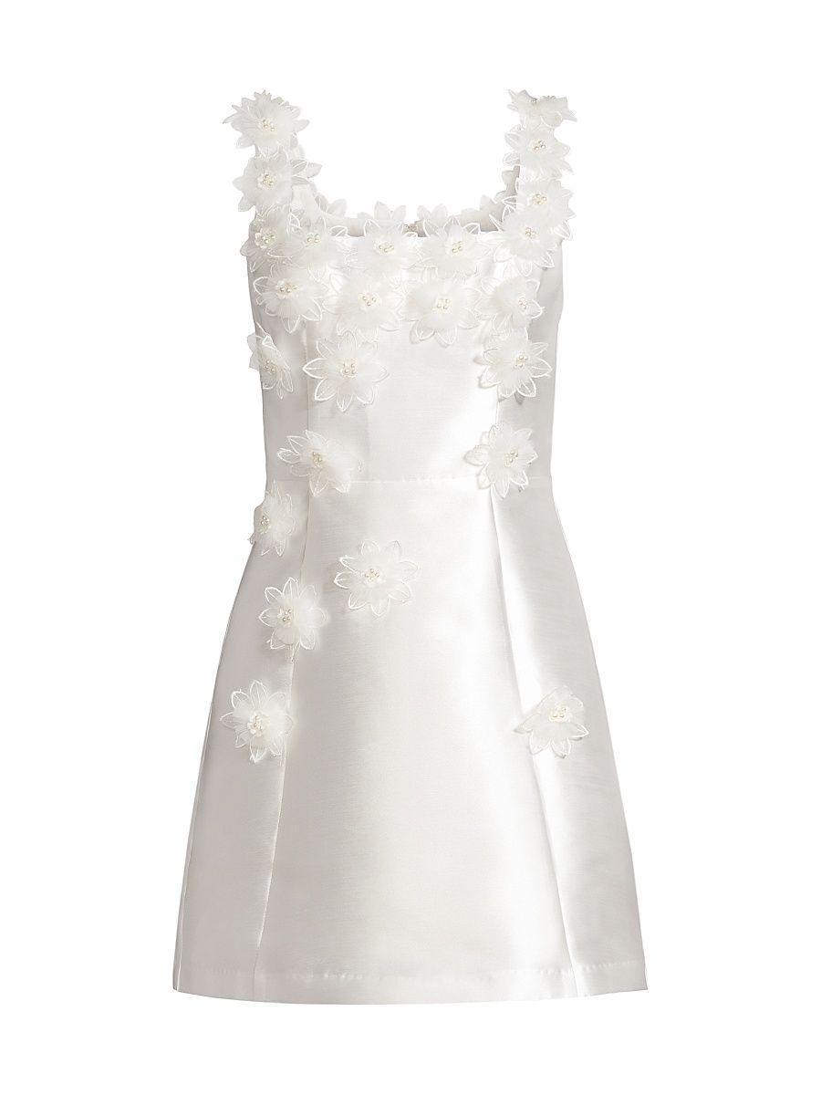 Women's Elder Embellished Minidress - Ivory - Size Large