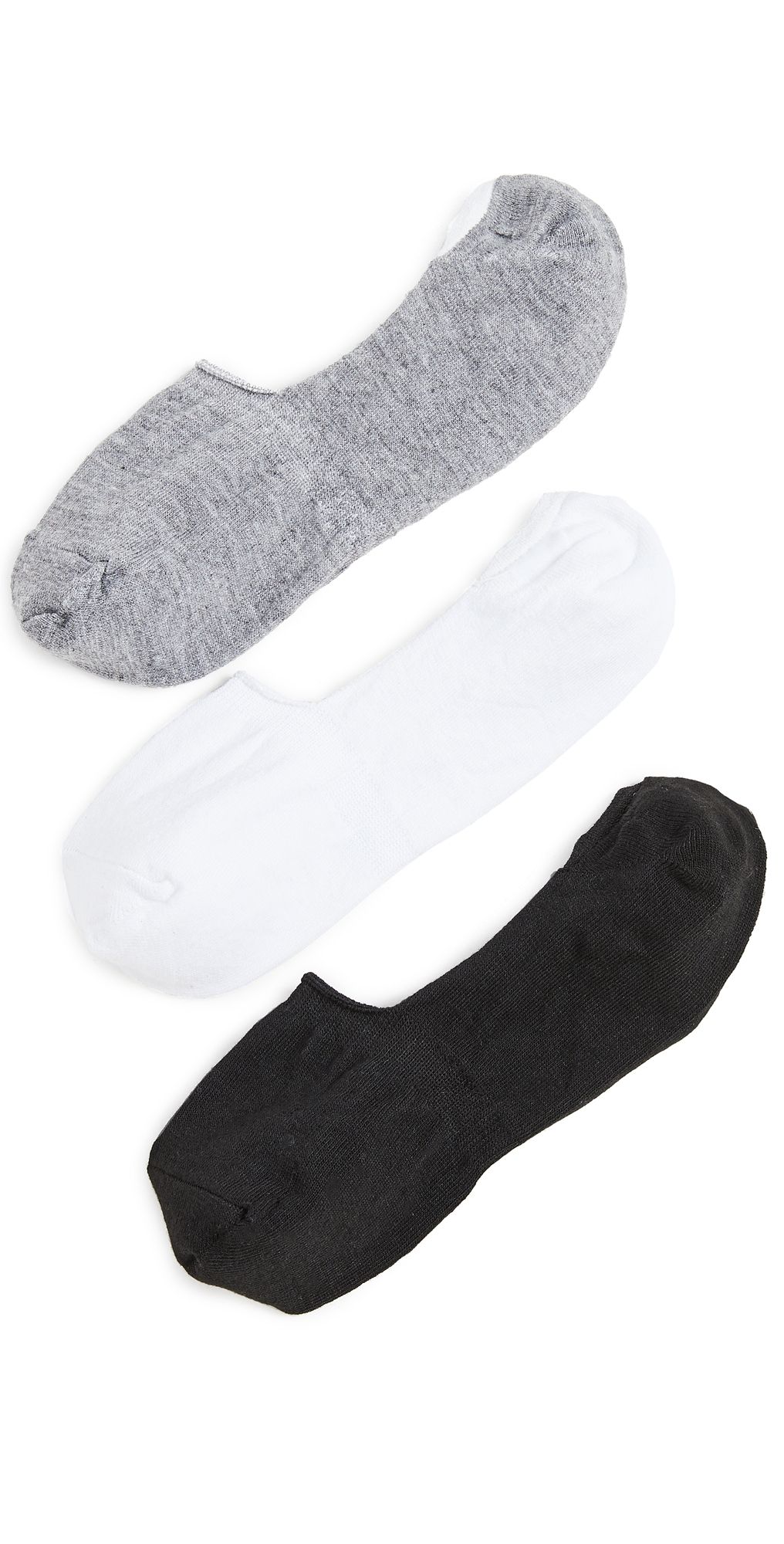 Stems 3 Pack Liner Socks Grey/White/Black One Size
