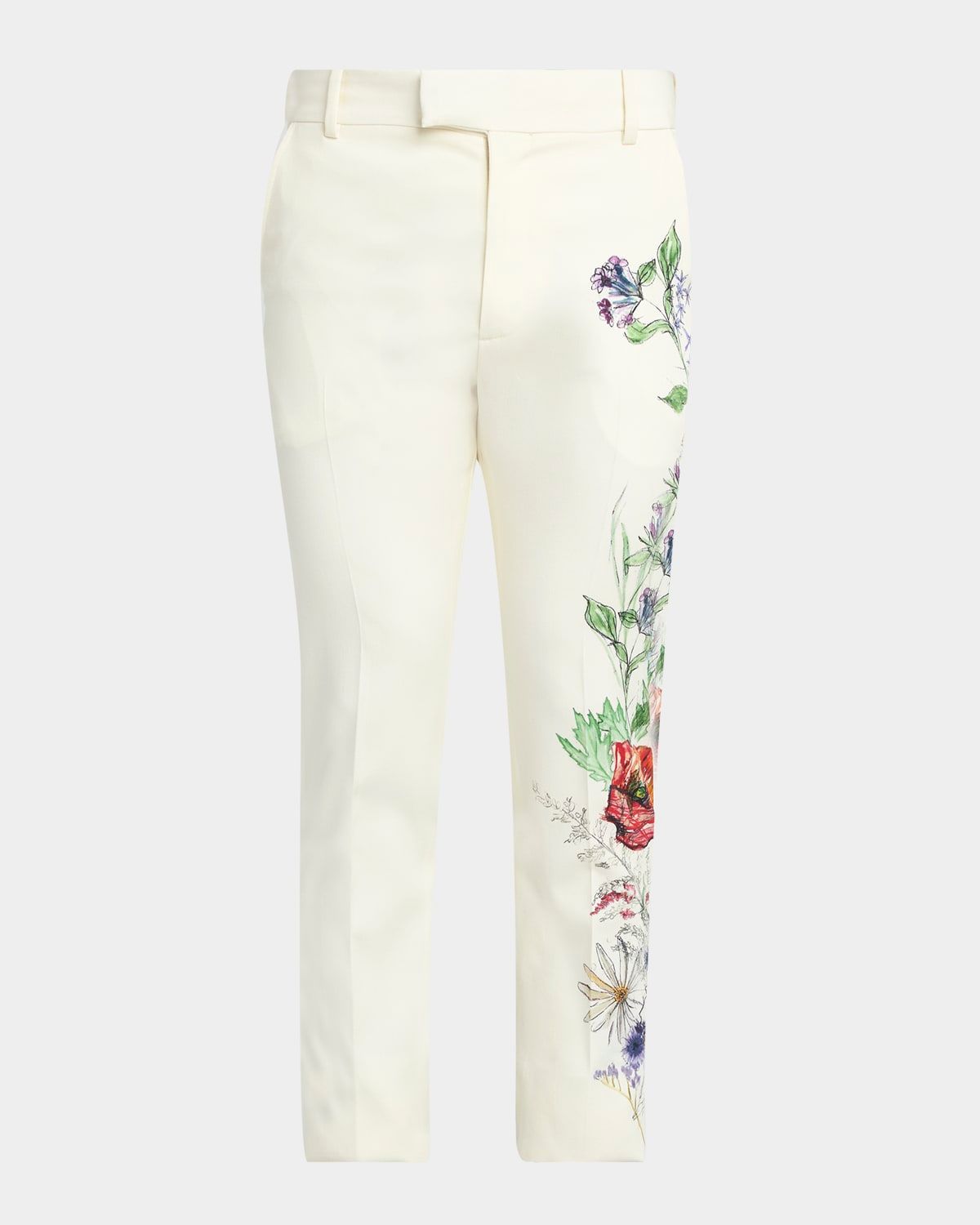 Men & apos;s Meadow Floral Slim-Straight Leg Cigarette Trousers