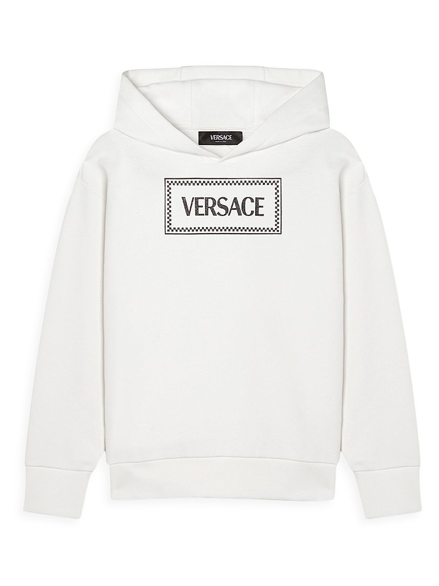 Little Boy's & Boy's Block Logo Fleece Sweatshirt - White - Size 6