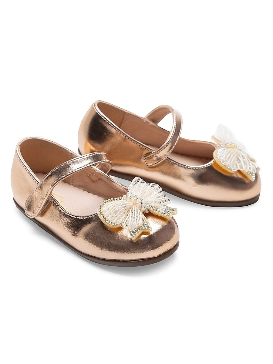 Baby Girl's Charlotte Ribbon Flats - Champagne - Size 10 (Toddler)