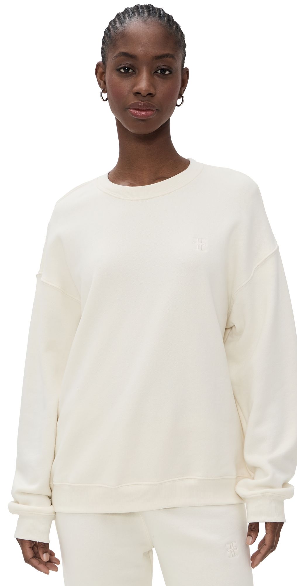 Éterne Oversized Crewneck Sweatshirt Cream L