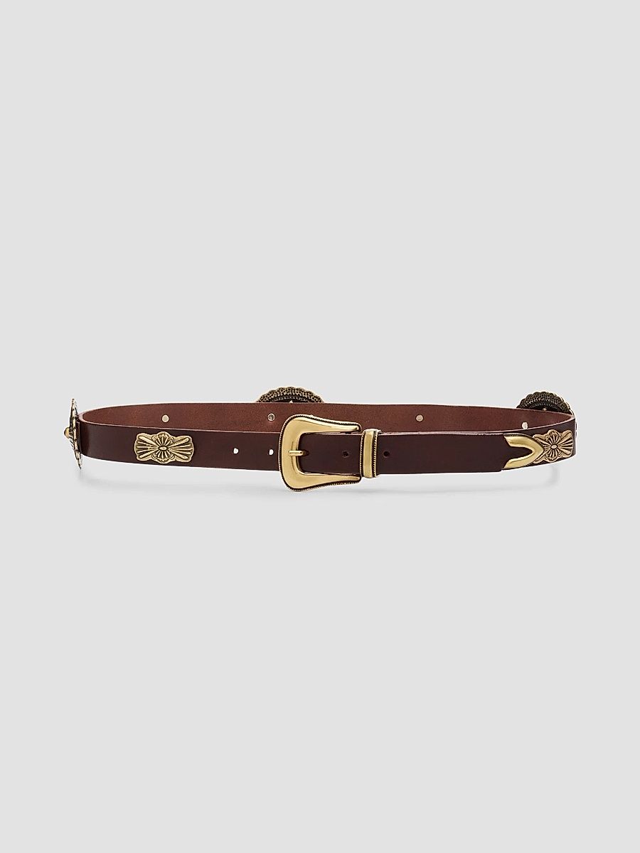 Johnny Was Women's Guscio Italian Leather Conch Belt - Moro - Size Medium