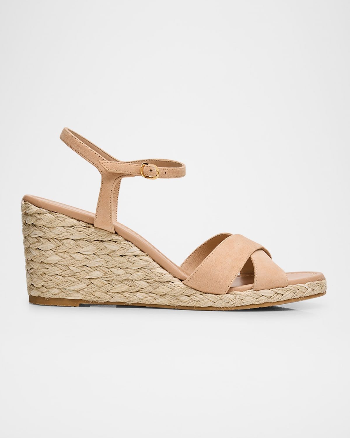 Dayna Suede Crisscross Wedge Espadrilles