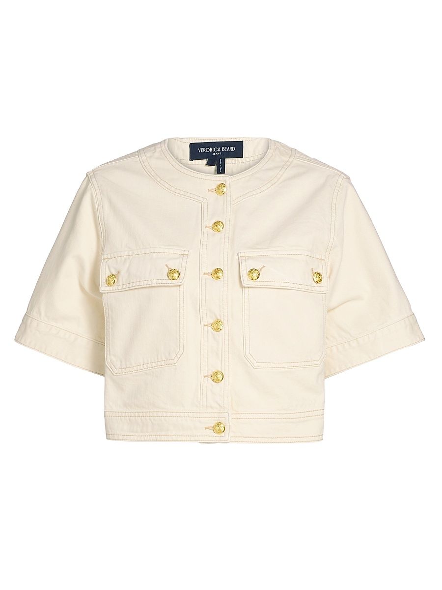 Women's Elias Short-Sleeve Jacket - Ecru - Size XL