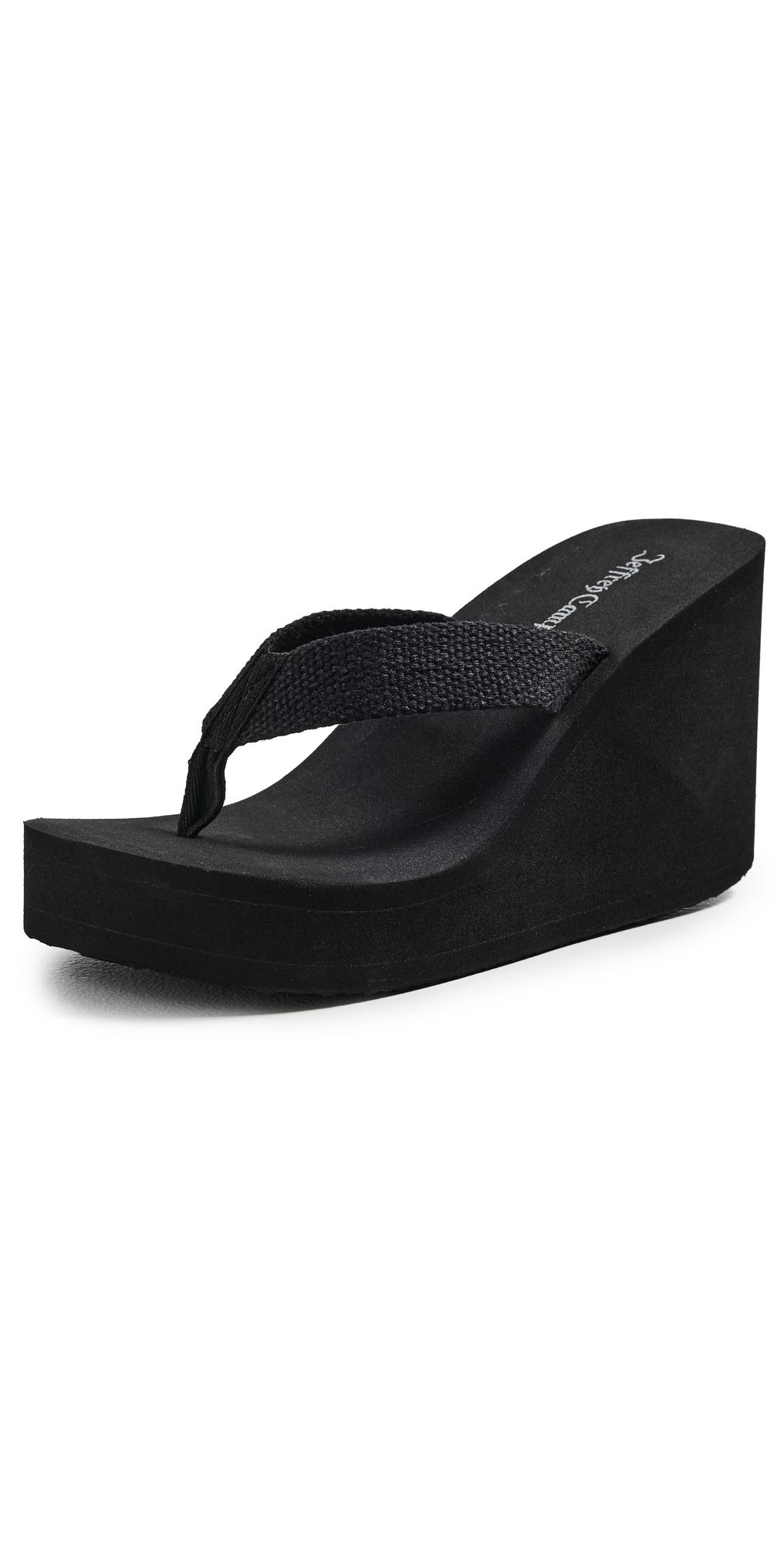 Jeffrey Campbell Astria 2 Wedge Thong Sandals Black 6