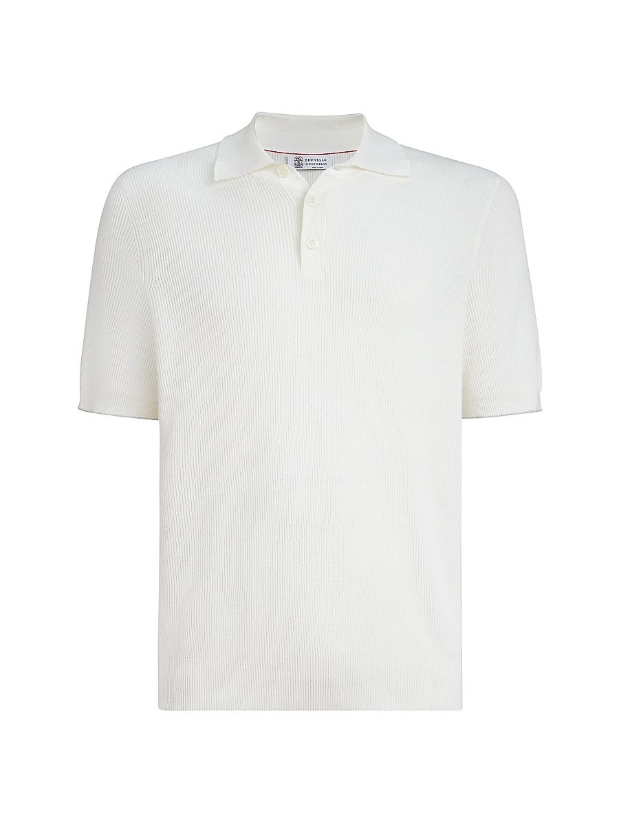 Men's Cotton English Rib Knit Polo Shirt - Panama - Size 50