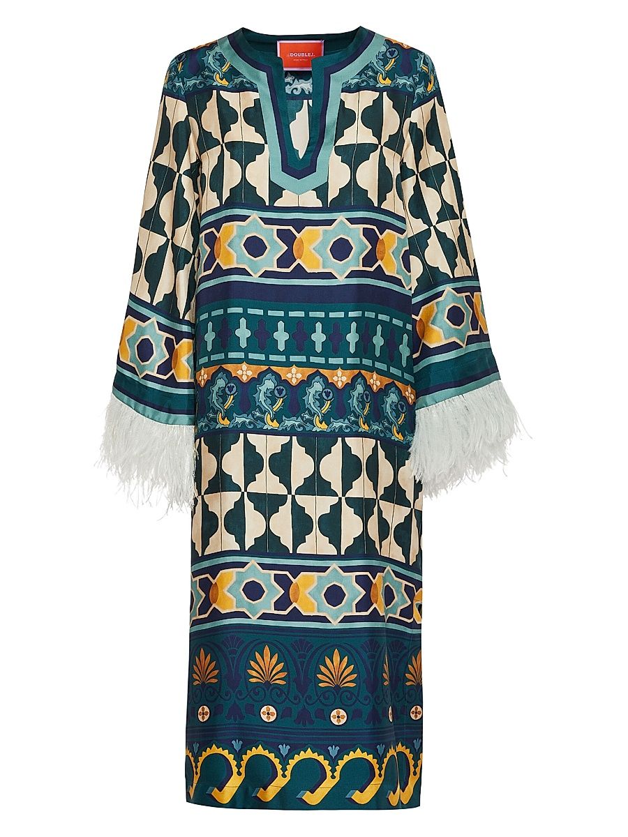 Women's The Kaftan - Casareale Place Emerald - Size Large