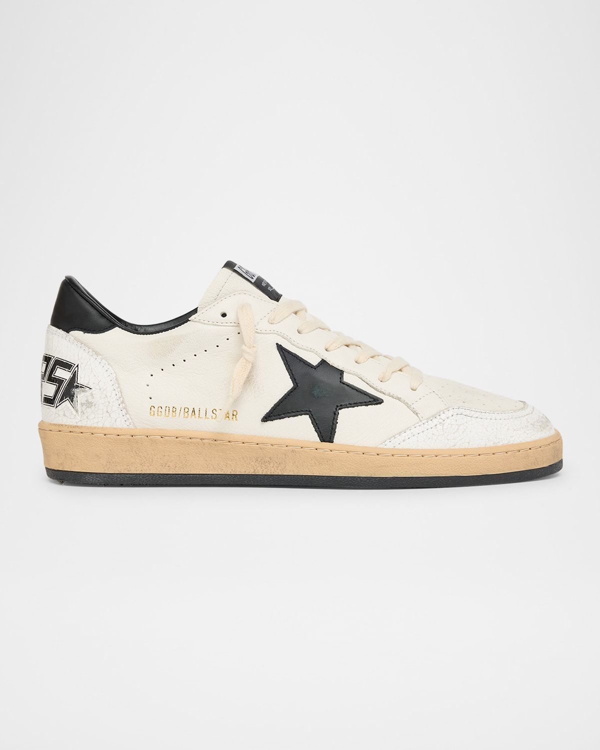 Men & apos;s Ball Star Distressed Leather Low-Top Sneakers
