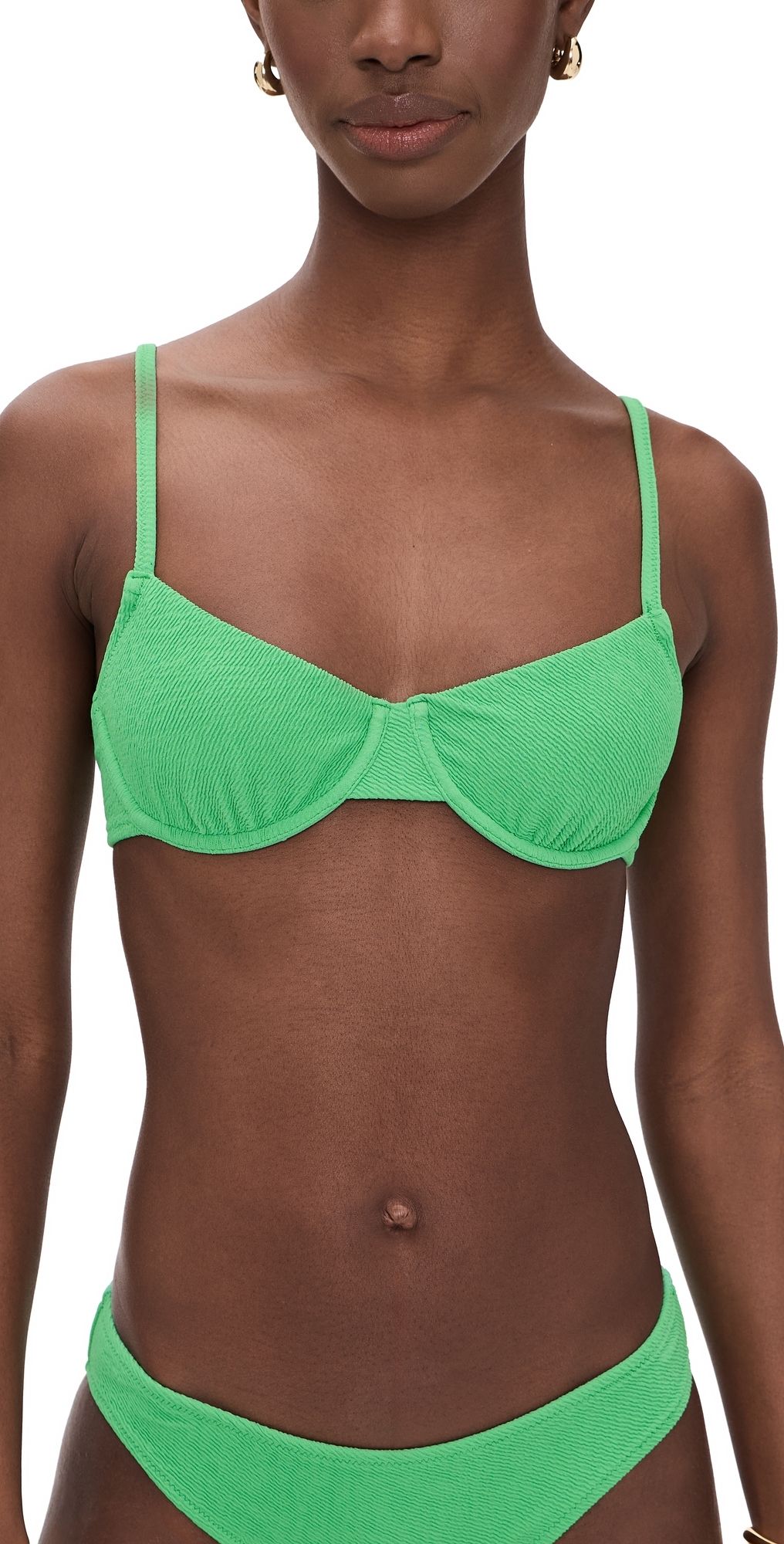 Solid & Striped The Eva Bikini Top Turtle Green M