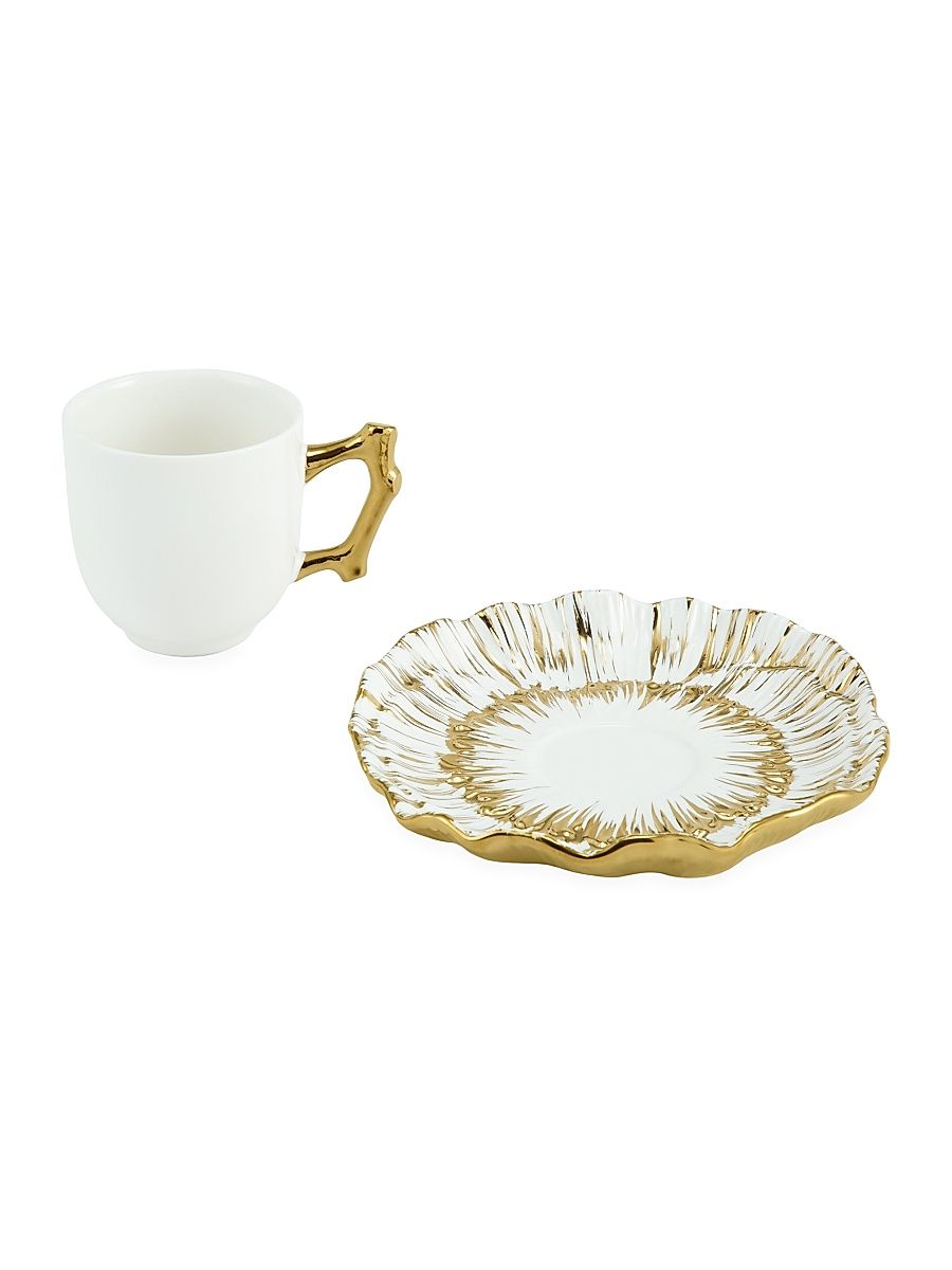 Anemone 2-Piece Cup & Saucer Demitasse Set