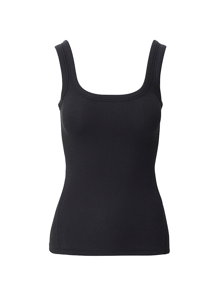 Women's The Essential Rib-Knit Tank - Black - Size XL