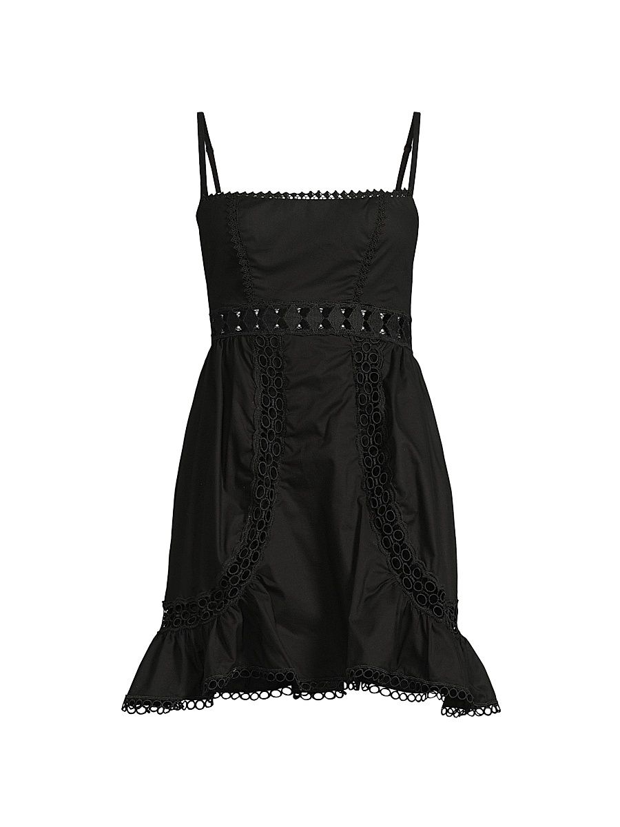 Women's Charlotte Cotton Minidress - Black - Size XL