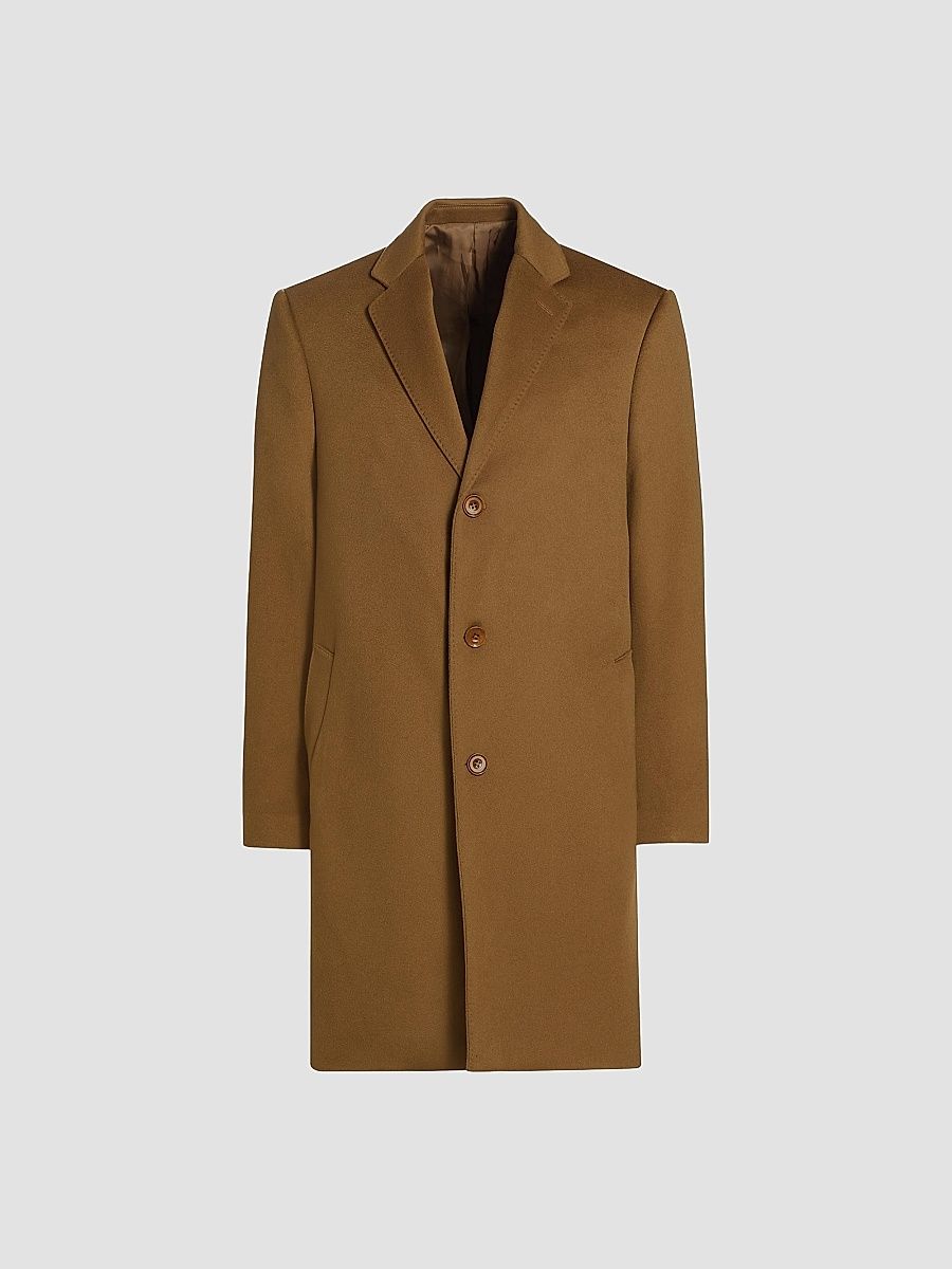 Saks Fifth Avenue Men's COLLECTION Classic Cashmere Topcoat - Lion - Size 50