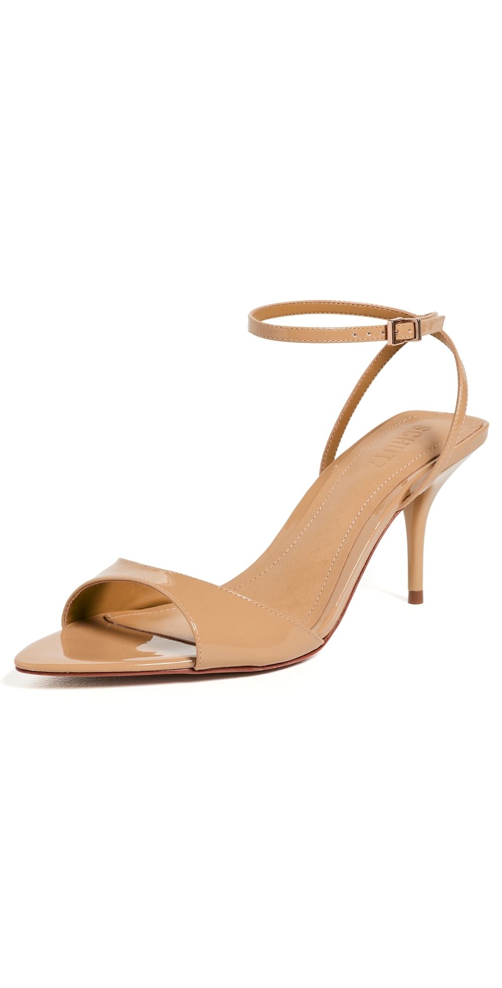Schutz Elodie Buckle Sandals Ecru Olive 5.5
