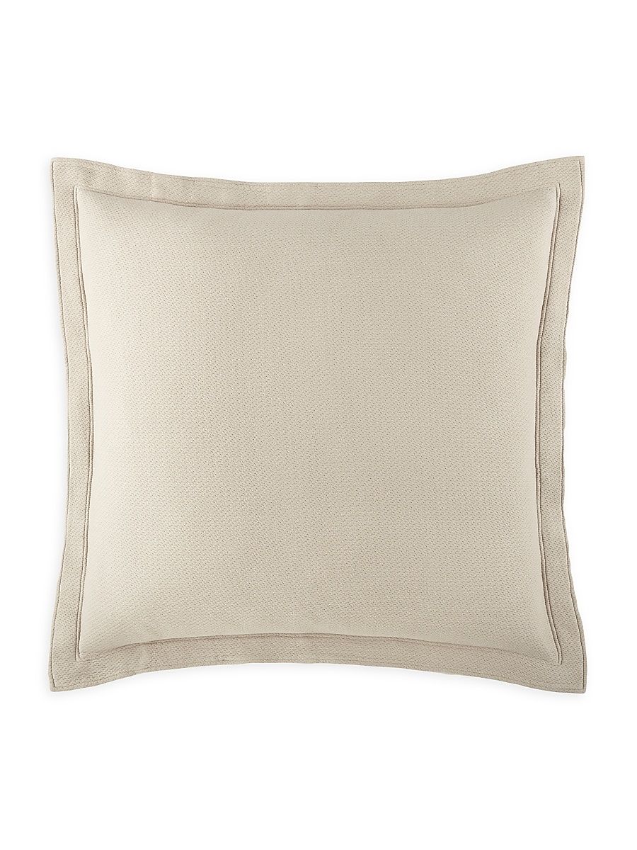 Angie Stonewashed Matelassé Sham - Pearl - Size European