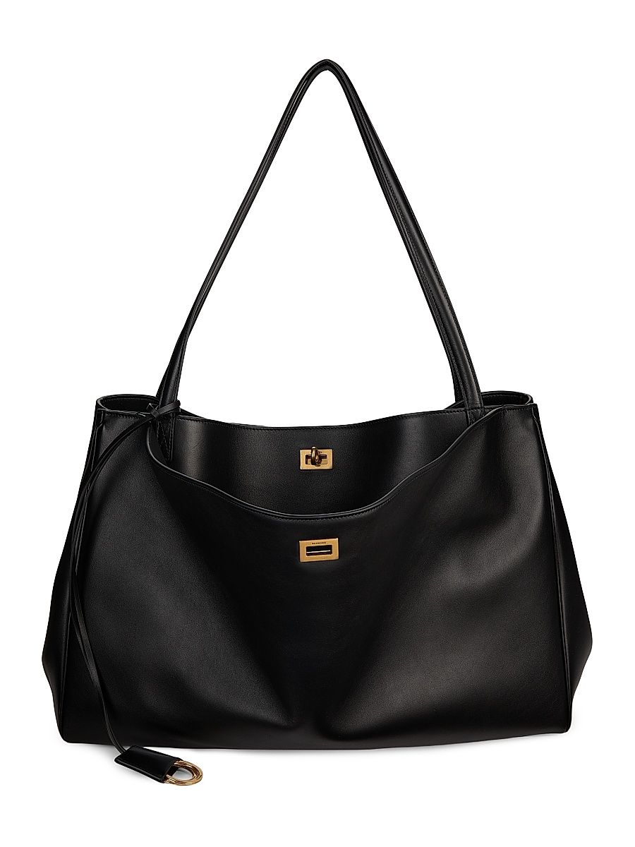 Women's Rodeo Leather Tote Bag - Black