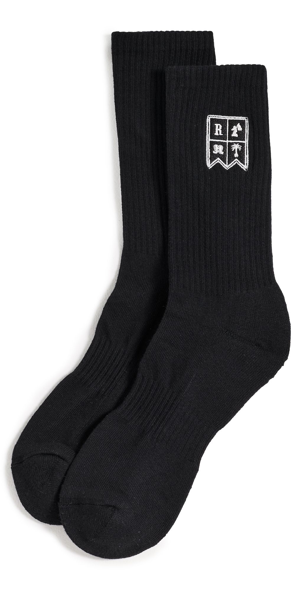 Rhude Harbor Crest Socks Black / White One Size