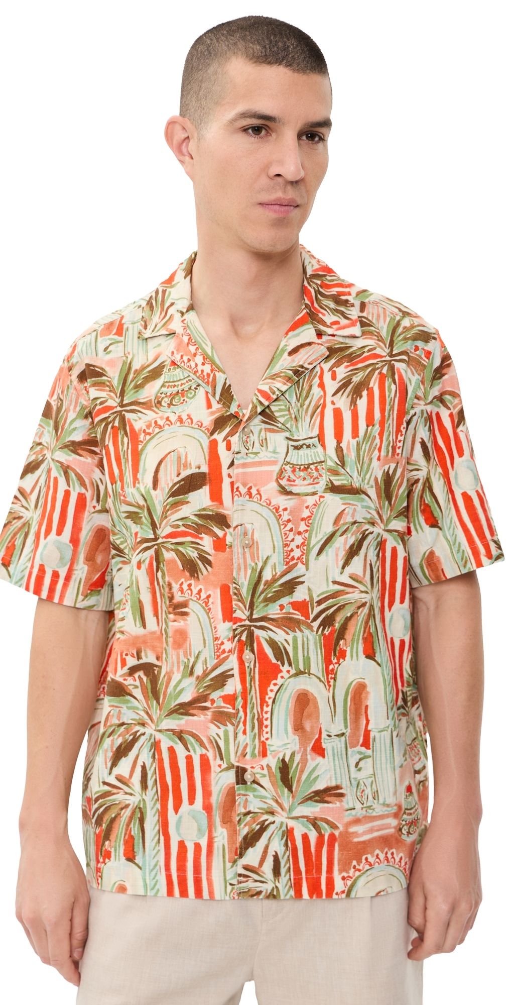 Les Deux Palm Shirt Raw Sienna Orange S