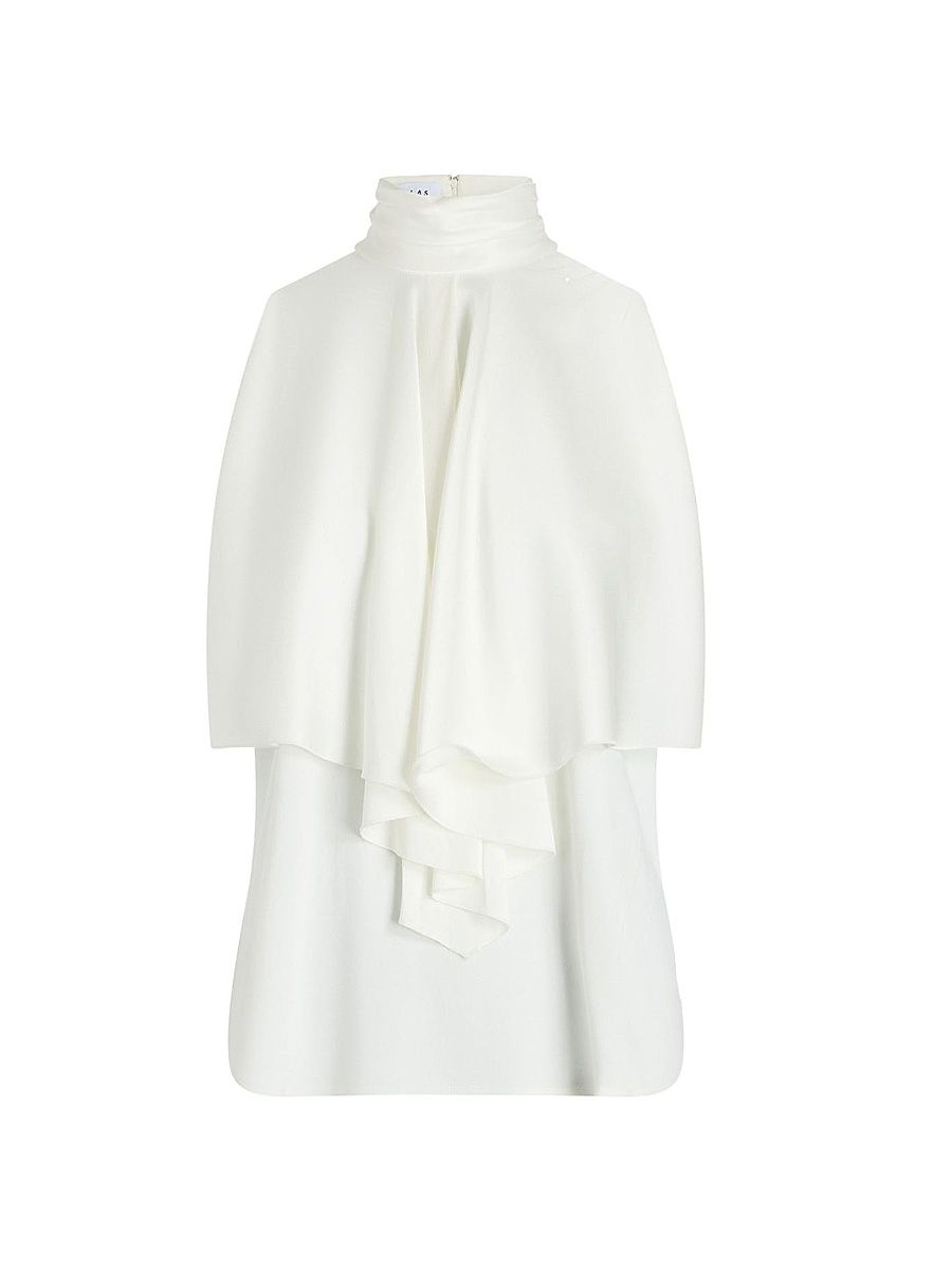 Women's Belinda Cascade-Front Top - White - Size 10