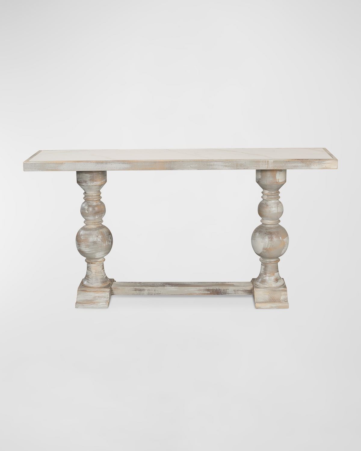 Double Pedestal Console Table
