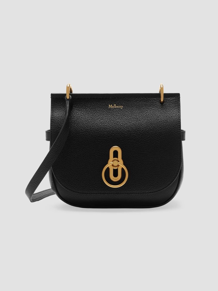 Women's Small Amberley Leather Satchel - Black