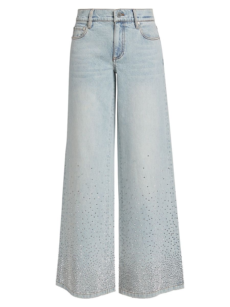 Women's Amazing Embellished Baggy Jeans - Rockstar Blue - Size 29