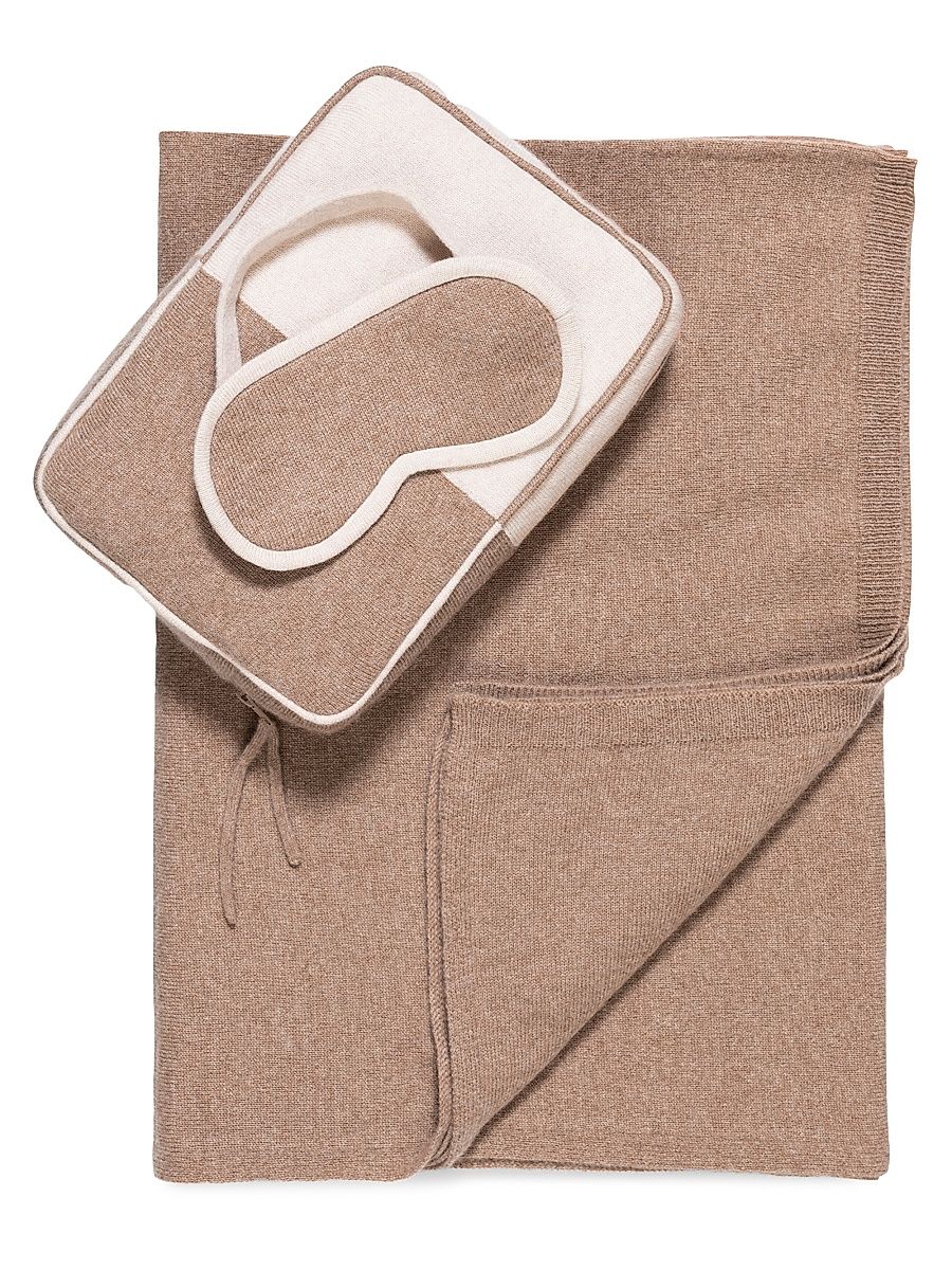 Ultra Luxe Cashmere Travel Set - Camel Sand