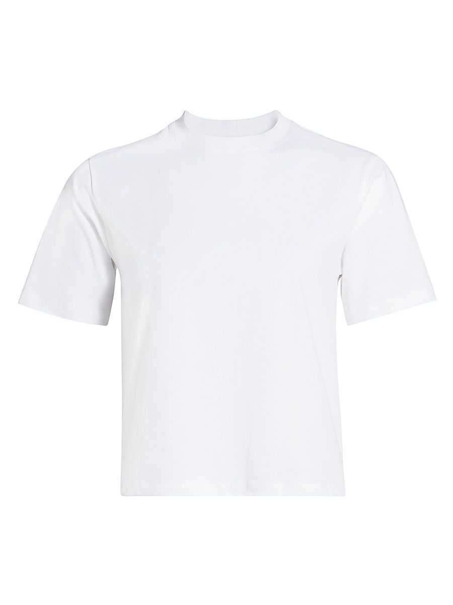 Women's Saba Stretch-Cotton T-Shirt - White - Size Medium