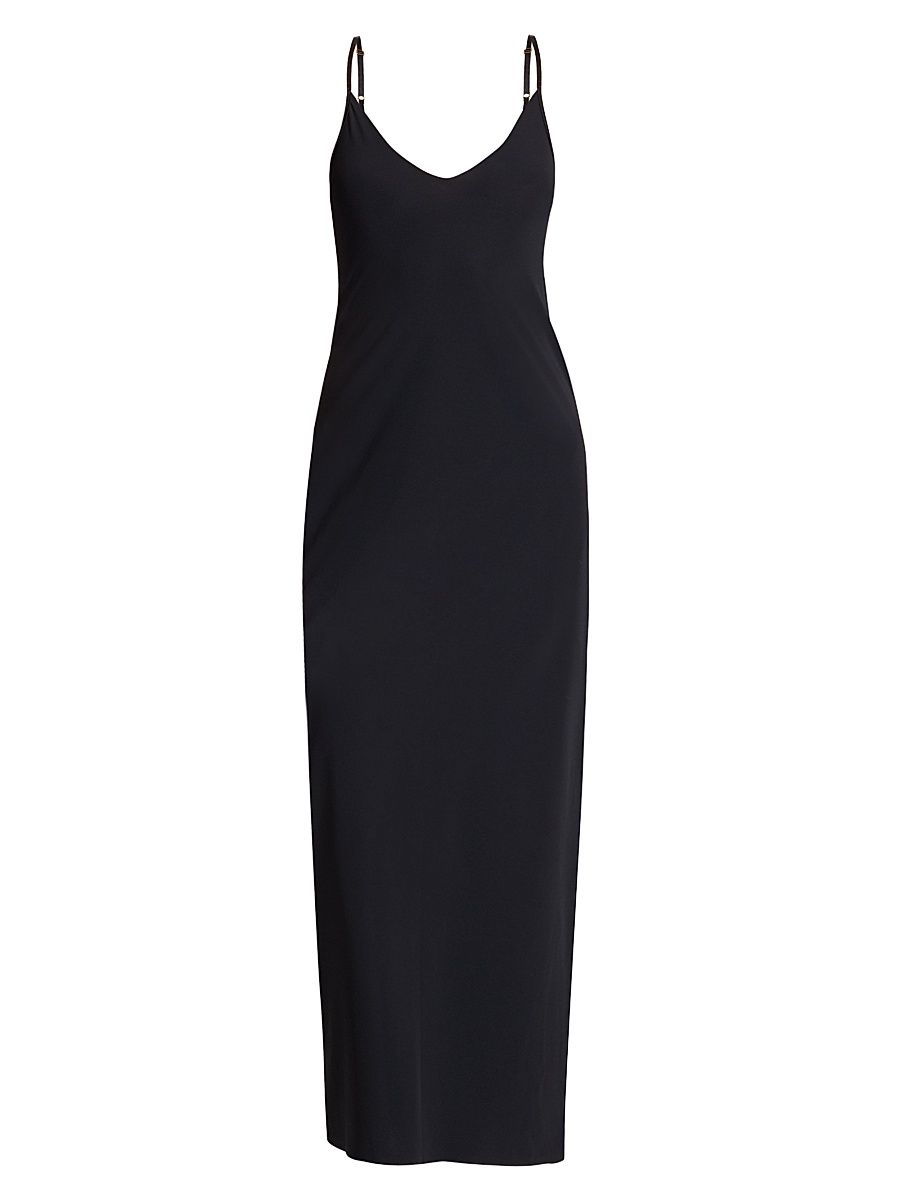 Women's Classic Maxi Slip - Black - Size Medium