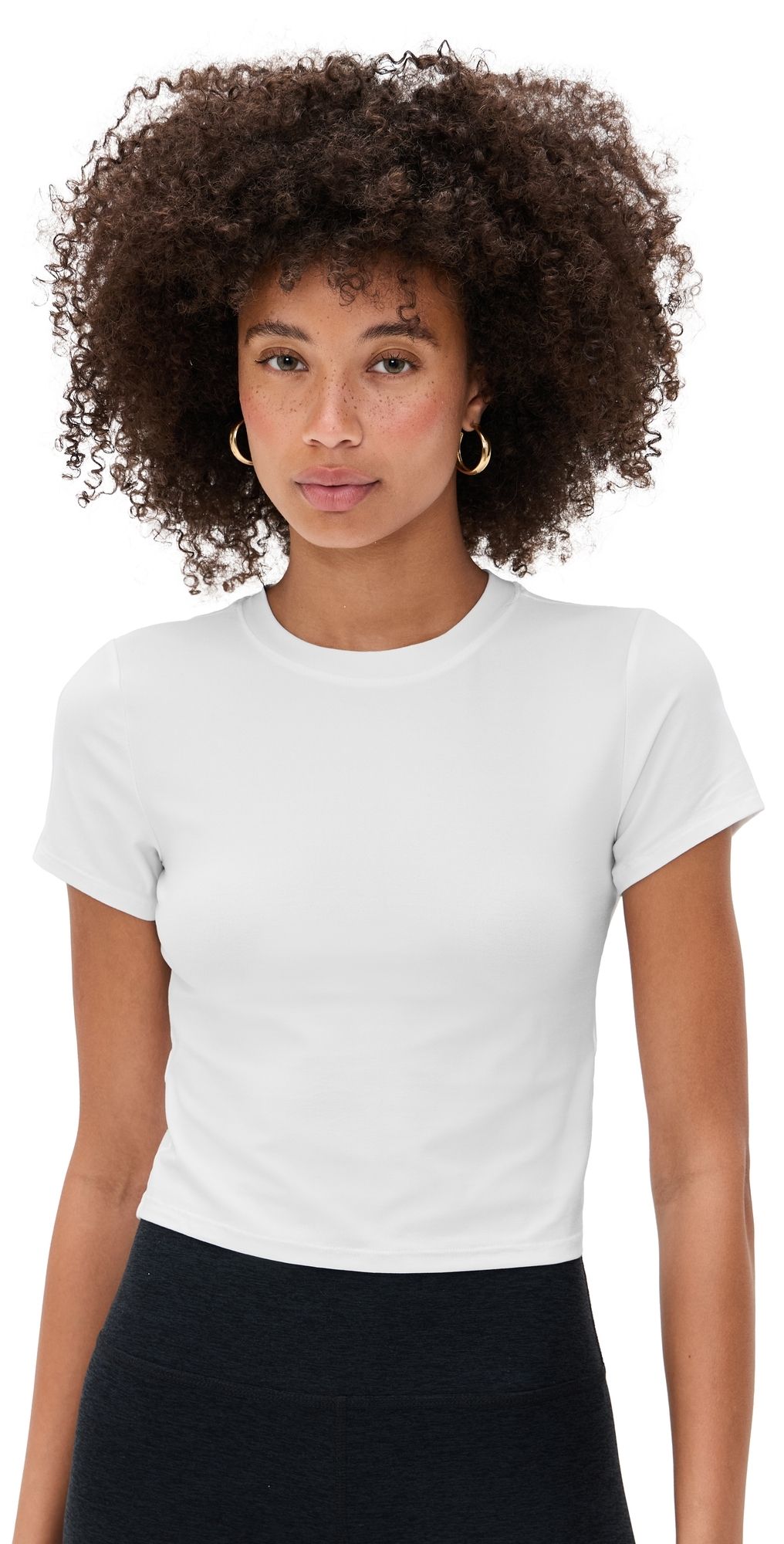 Beyond Yoga Featherweight Cropped Tee Nocturnal Navy XS