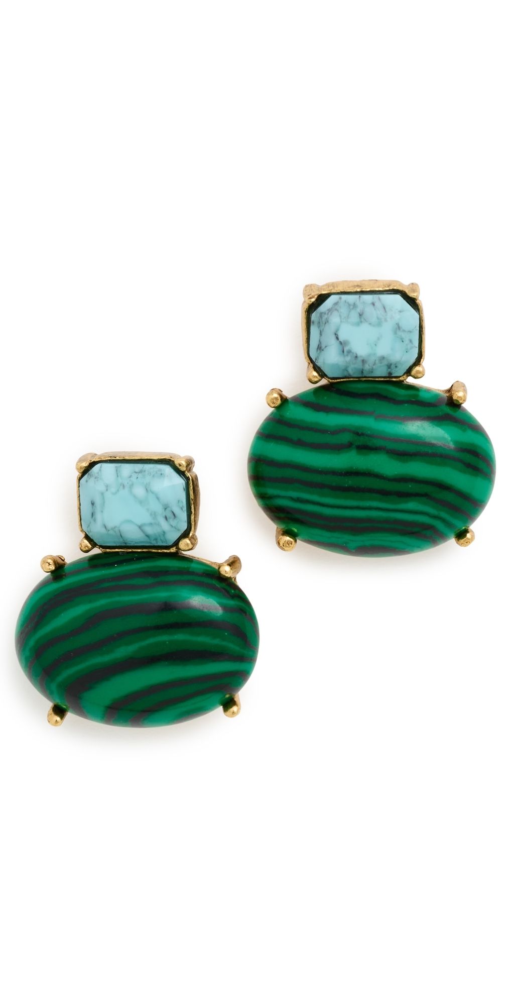 Elizabeth Cole Grazie Earrings Turquoise Green One Size