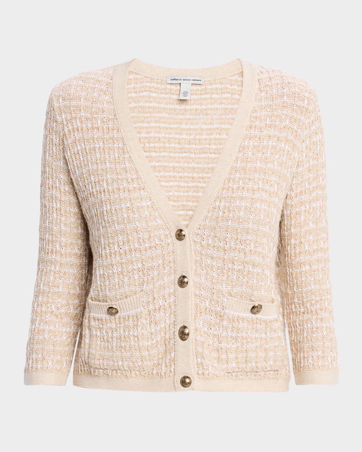Button-Down Cotton Knit Cardigan