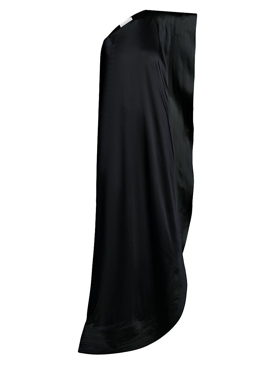 Women's Envers Satin Asymmetric Cocktail Dress - Black - Size 14