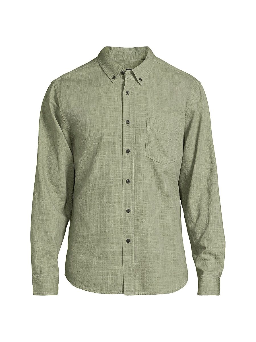 Men's Tristan Cotton Gauze Button-Down Shirt - Surplus - Size XXL