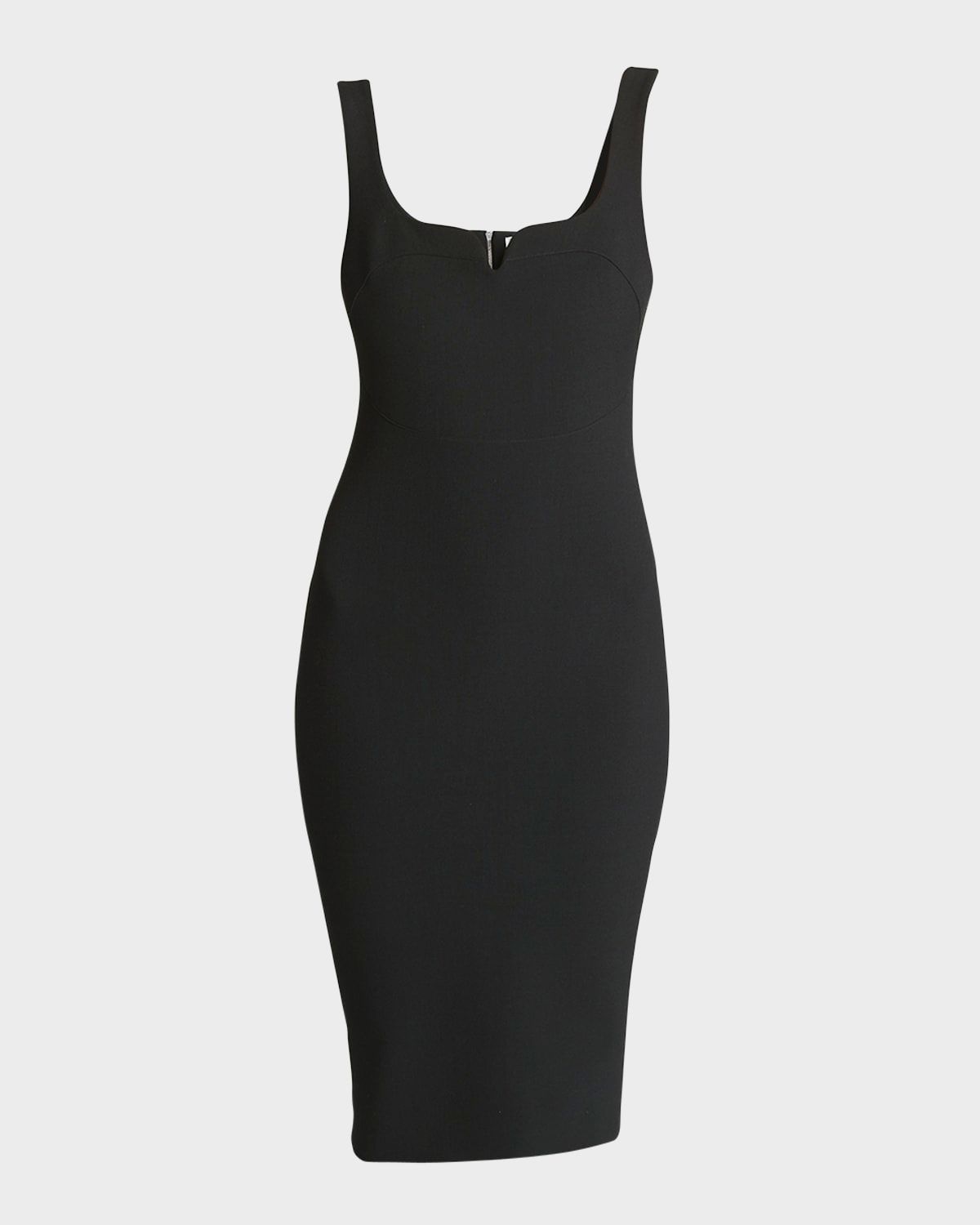 Sleeveless Fitted Wool T-Shirt Dress