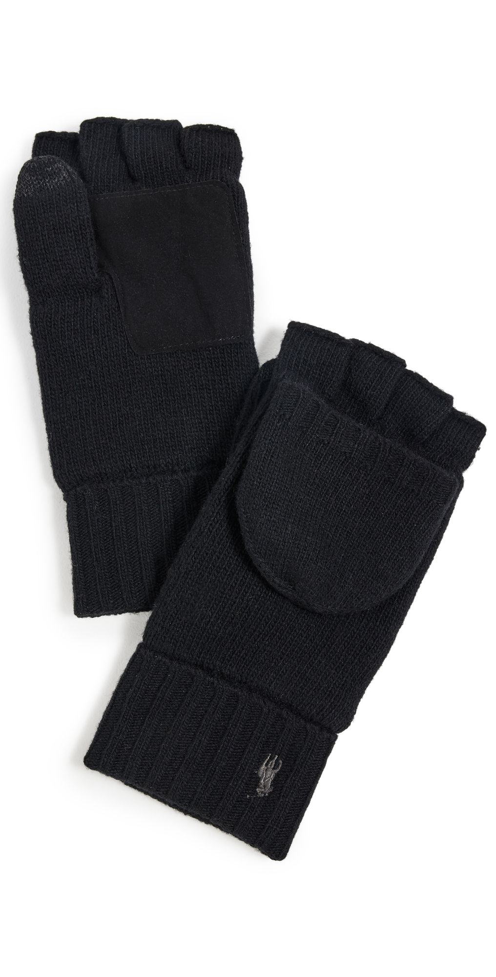 Polo Ralph Lauren Wool Blend Convertible Gloves Polo Black One Size