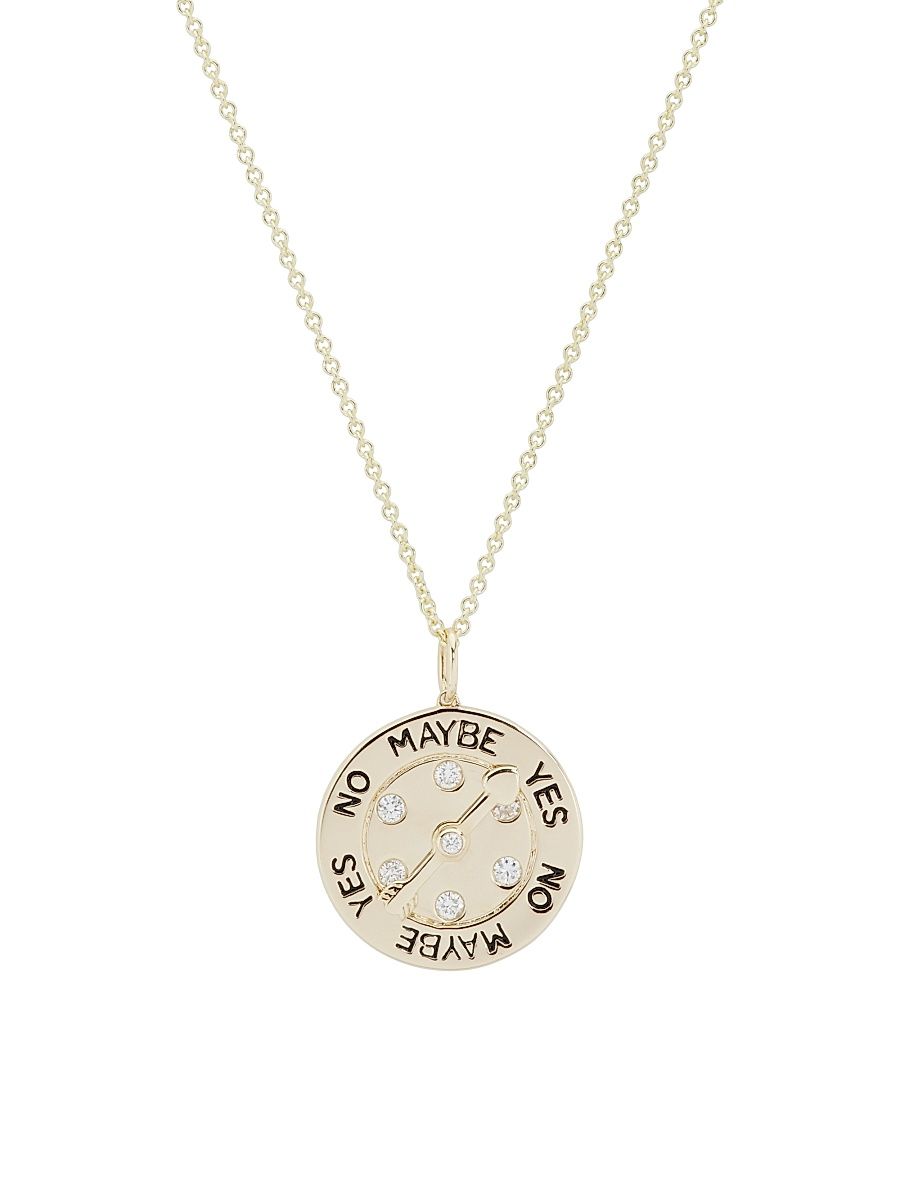 Women's Love Notes 14K Yellow Gold & 0.15 TCW Diamond Love Meter Pendant Necklace - Yellow Gold