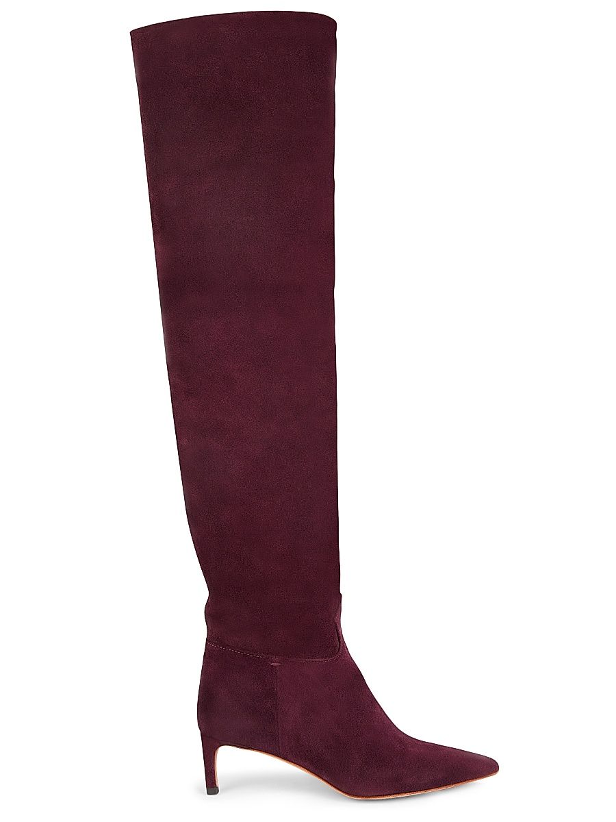 Women's Carolina Slouchy 55MM Over-The-Knee Suede Boots - Cognac - Size 9.5
