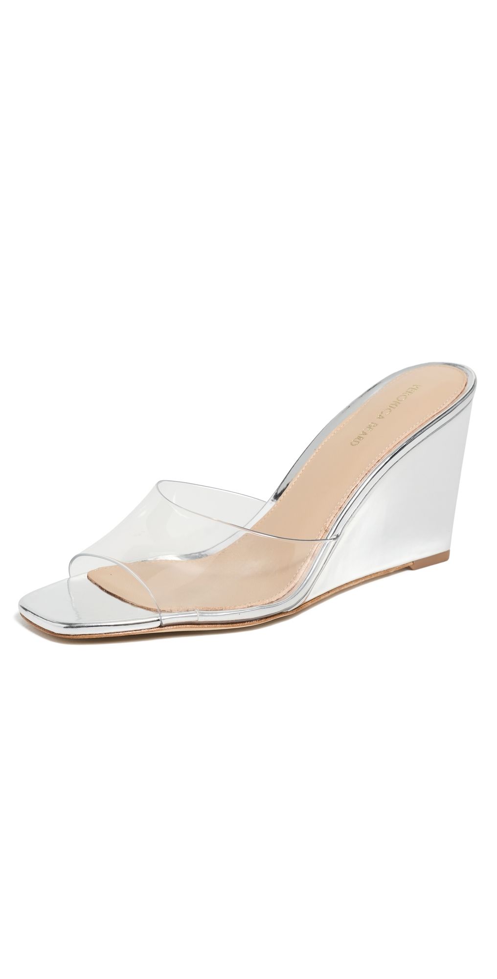 Veronica Beard Asha Wedges Clear/Silver 5