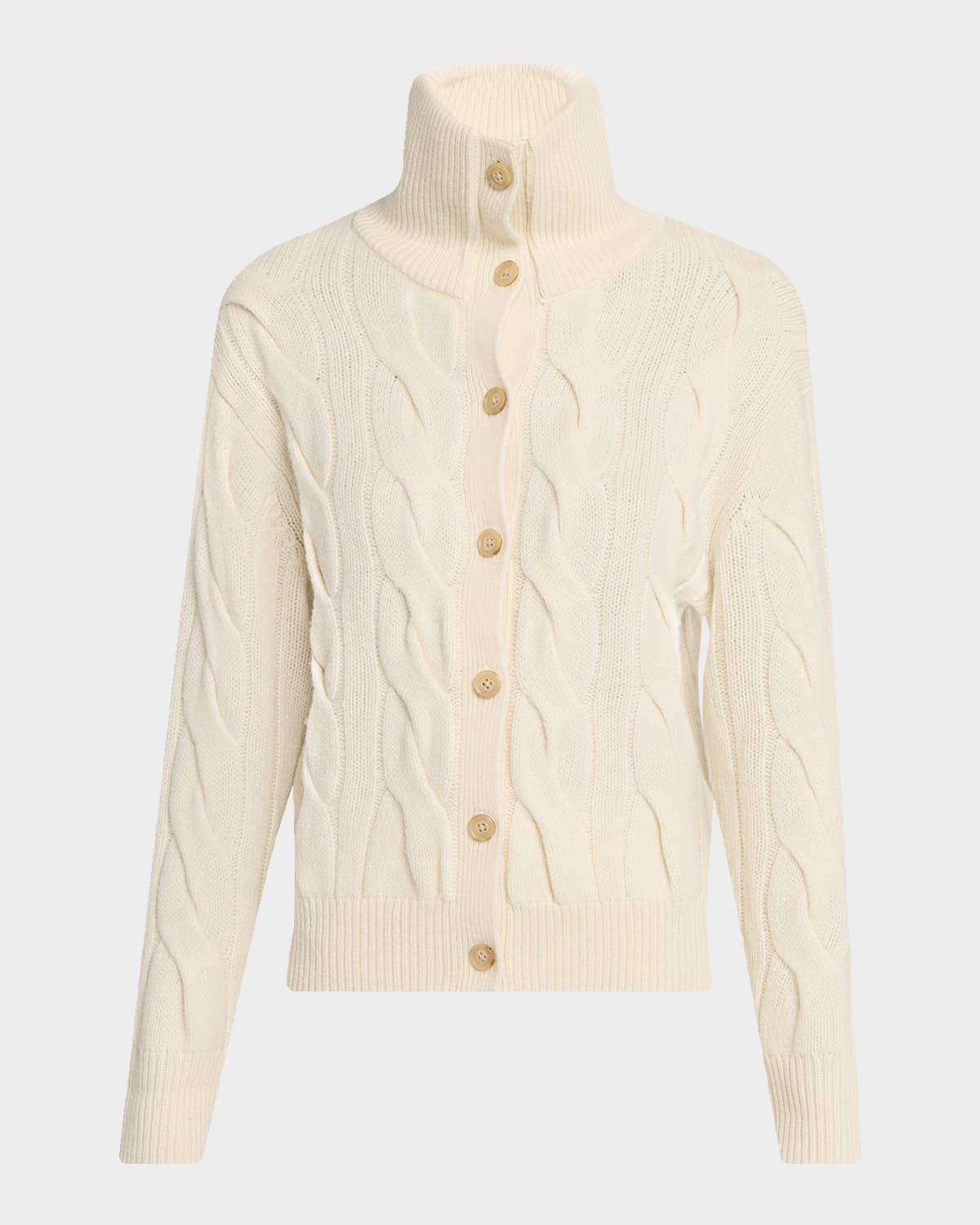 Wool & Cashmere Cable-Knit Cardigan