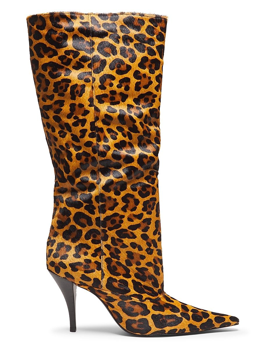 Women's Rudy Printed Calf Hair Boots - Leopard - Size 8