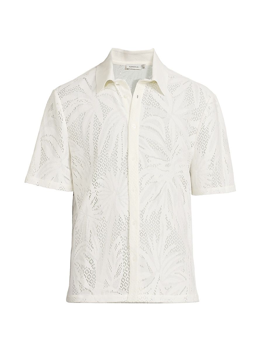 Men's Conrad Lace Shirt - Ivory - Size XL