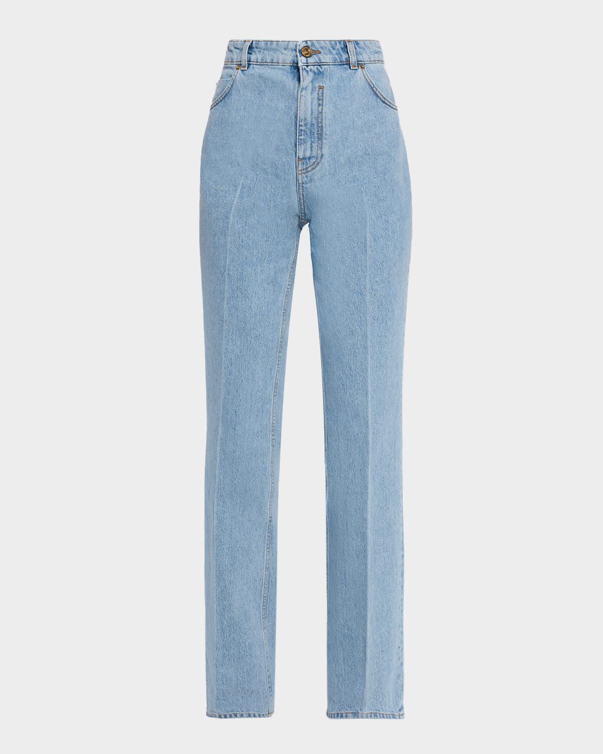 High-Waisted Flared Denim Jeans