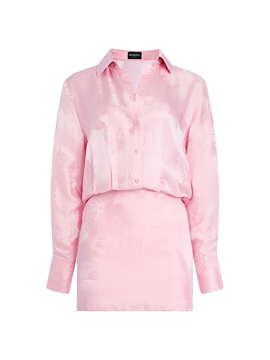 Women's Lettiss Mini Shirtdress - Rosa Tropical Jacq - Size Large