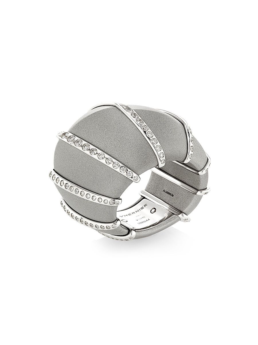 Women's Ardis Aluminum, 18K White Gold & 0.88 TCW Diamond Ring - White Gold - Size 6.75