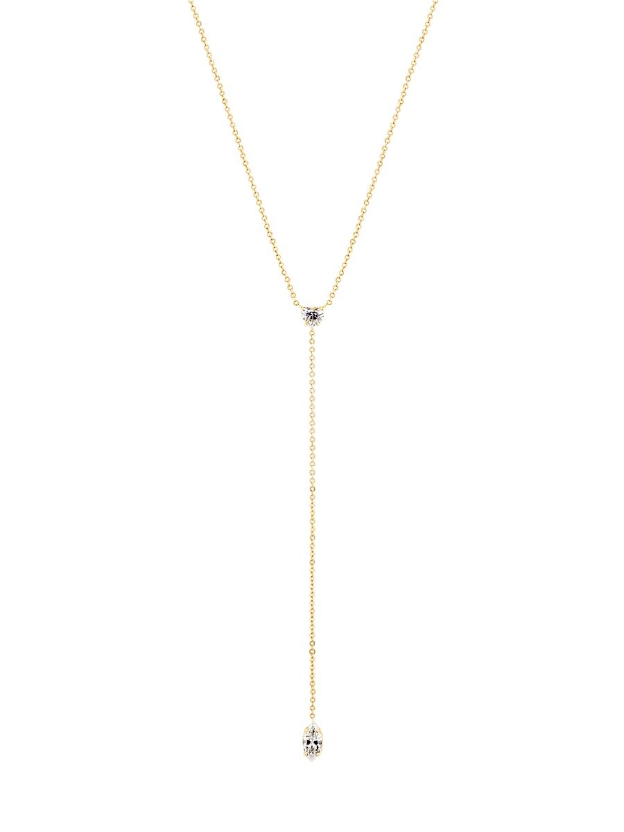 Women's 18K Yellow Gold & 0.55 TCW Diamond Lariat Necklace - Gold